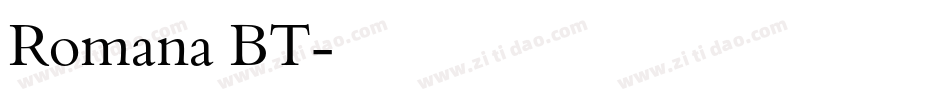 Romana BT字体转换
